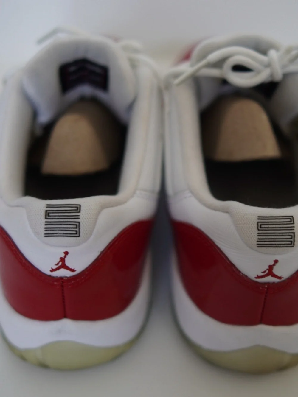 Jordan 11 White and Red Low-Top Basketball Sneakers size 7